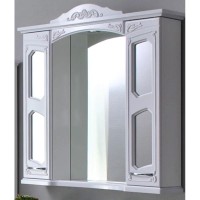 Зеркальный шкаф 79х97,5 см белый глянец Atoll Мастер и Маргарита