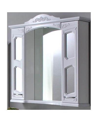 Зеркальный шкаф 79х97,5 см белый глянец Atoll Мастер и Маргарита