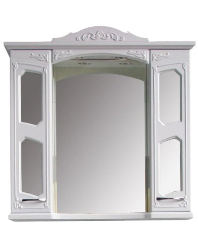 Зеркальный шкаф 79х97,5 см белый глянец Atoll Мастер и Маргарита