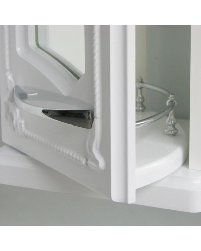 Зеркальный шкаф 79х97,5 см белый глянец Atoll Мастер и Маргарита