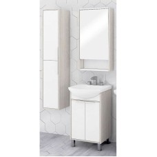 Зеркальный шкаф 51х86 см белый глянец/ясень фабрик Акватон Рико 1A212302RIB90