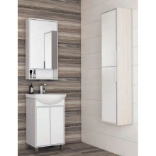 Зеркальный шкаф 51х86 см белый глянец/ясень фабрик Акватон Рико 1A212302RIB90