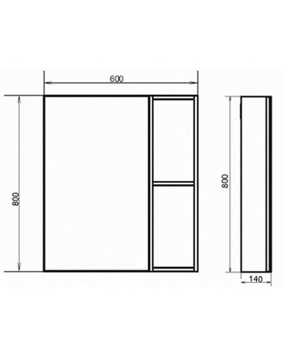 Зеркальный шкаф Comforty Осло 60 00-00006490 Бетон светлый