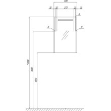 Зеркальный шкаф 50х78 см дуб макиато Акватон Сильва 1A215502SIW5L