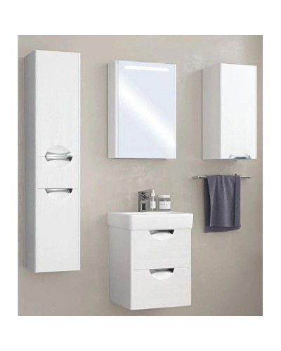 Зеркальный шкаф 50х78 см дуб полярный Акватон Сильва 1A215502SIW7L