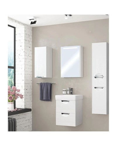 Зеркальный шкаф 50х78 см дуб полярный Акватон Сильва 1A215502SIW7L