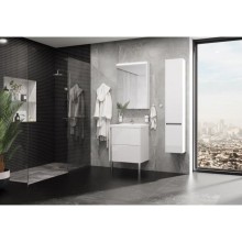 Зеркальный шкаф 60х83,3 см белый глянец R Акватон Стоун 1A231502SX010