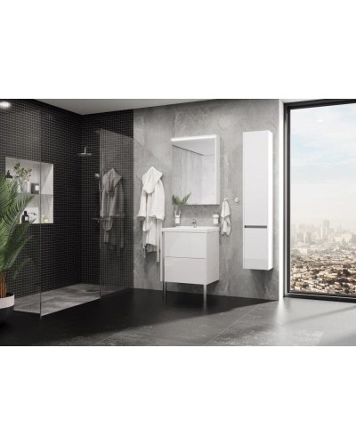 Зеркальный шкаф 60х83,3 см белый глянец R Акватон Стоун 1A231502SX010