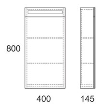 Зеркальный шкаф 40х80 см белый OWL 1975 Runn W07.04.00