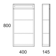 Зеркальный шкаф 40х80 см белый OWL 1975 Runn W07.04.00