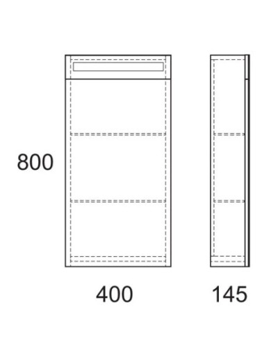 Зеркальный шкаф 40х80 см белый OWL 1975 Runn W07.04.00