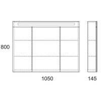 Зеркальный шкаф белый 105х80 см OWL 1975 Lagerta OW08.05.00