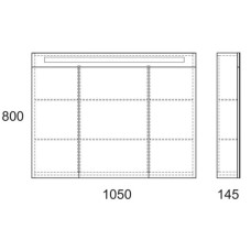 Зеркальный шкаф белый 105х80 см OWL 1975 Lagerta OW08.05.00