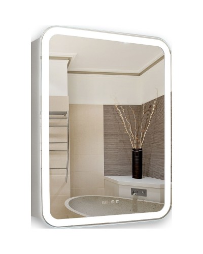 Зеркальный шкаф Creto Attento 60 18-840140A с подсветкой Белый