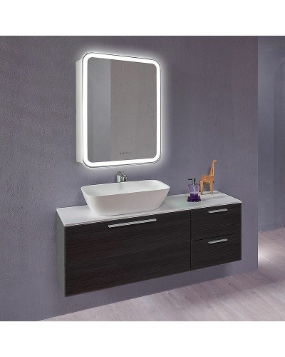 Зеркальный шкаф Creto Attento 60 18-840140A с подсветкой Белый