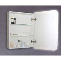 Зеркальный шкаф Creto Attento 60 18-840140A с подсветкой Белый