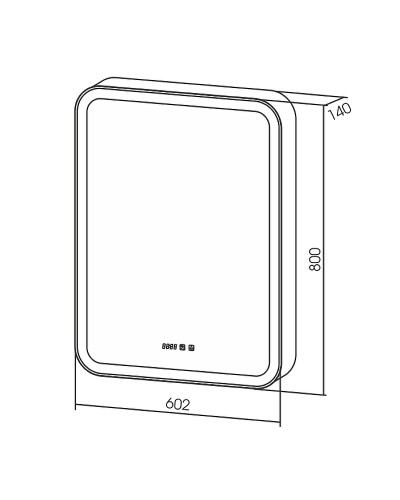 Зеркальный шкаф Creto Attento 60 18-840140A с подсветкой Белый