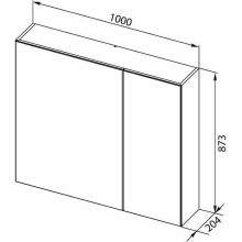 Зеркальный шкаф Aquanet Йорк 100 202090 Белый