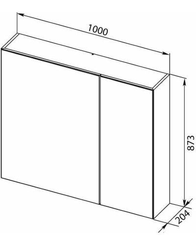 Зеркальный шкаф Aquanet Йорк 100 202090 Белый