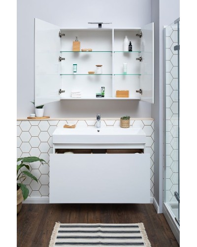 Зеркальный шкаф Aquanet Йорк 85 202089 Белый