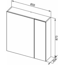 Зеркальный шкаф Aquanet Йорк 85 202089 Белый