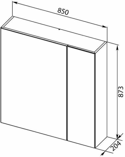 Зеркальный шкаф Aquanet Йорк 85 202089 Белый