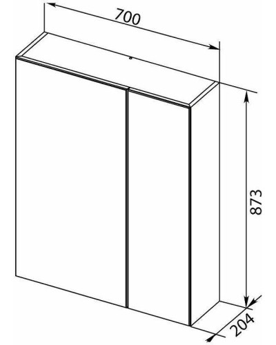 Зеркальный шкаф Aquanet Йорк 70 202088 Белый