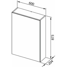 Зеркальный шкаф Aquanet Йорк 60 R 202087 Белый