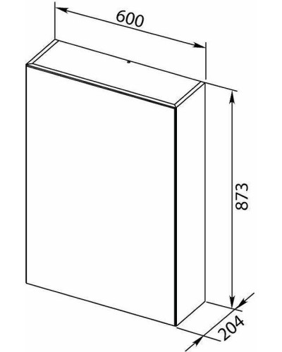 Зеркальный шкаф Aquanet Йорк 60 R 202087 Белый