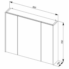 Зеркальный шкаф Aquanet Латина 90 179605 Белый