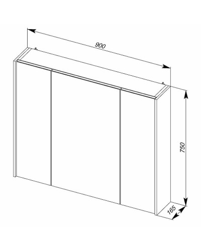 Зеркальный шкаф Aquanet Латина 90 179605 Белый