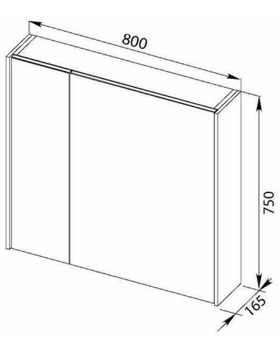 Зеркальный шкаф Aquanet Латина 80 179635 Белый