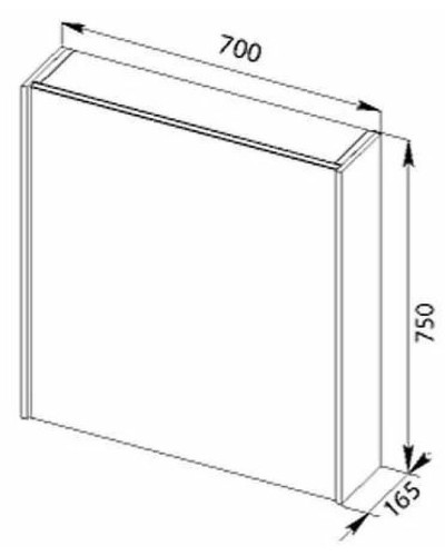 Зеркальный шкаф Aquanet Латина 70 R 179997 Белый