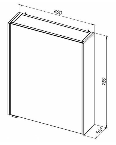 Зеркальный шкаф Aquanet Латина 60 R 179942 Белый