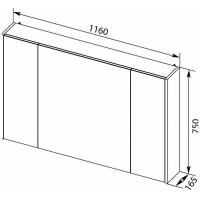 Зеркальный шкаф Aquanet Остин 120 L 203926 Белый