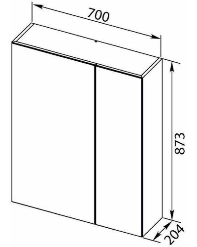 Зеркальный шкаф Aquanet Нью-Йорк 70 L 203952 Орех
