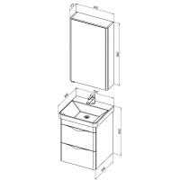 Зеркальный шкаф Aquanet Орлеан 50 R 183075 Белый