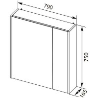 Зеркальный шкаф Aquanet Палермо 80 254538 Белый
