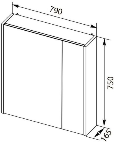 Зеркальный шкаф Aquanet Палермо 80 254538 Белый