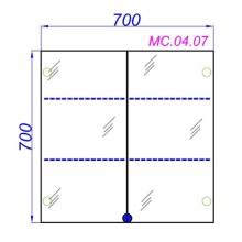 Зеркальный шкаф 70х70 см дуб сонома Aqwella MC.04.07/DS