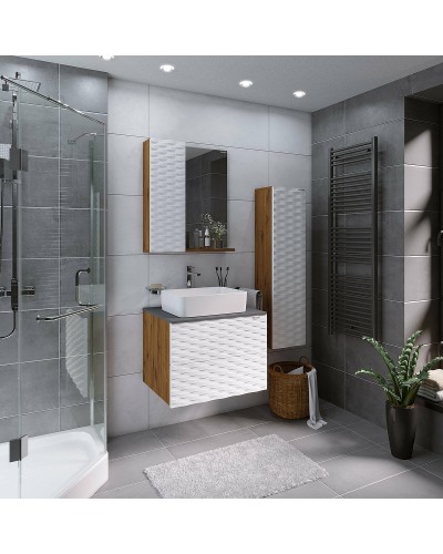 Зеркало со шкафом Grossman Альба 65 L 206501 Веллингтон Белый