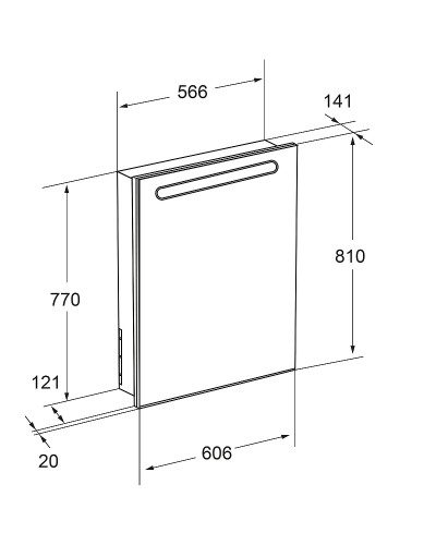 Зеркальный шкаф Roca Victoria Nord 60 ZRU9000030 с подсветкой Белый
