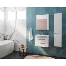 Зеркальный шкаф 65х81 см белый глянец Акватон Беверли 1A237002BV010