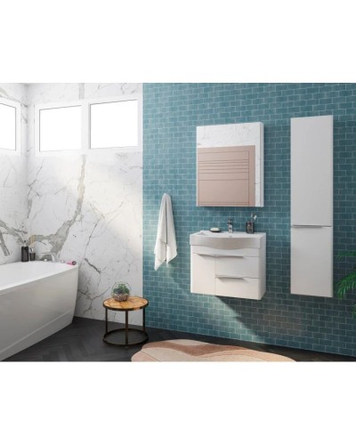 Зеркальный шкаф 65х81 см белый глянец Акватон Беверли 1A237002BV010