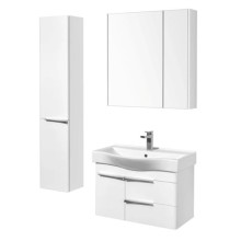 Зеркальный шкаф 80х81 см белый глянец Акватон Беверли 1A237102BV010