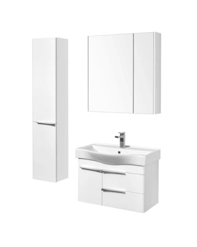 Зеркальный шкаф 80х81 см белый глянец Акватон Беверли 1A237102BV010