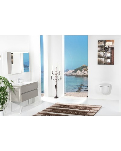 Зеркальный шкаф Boheme Armadi Art Vallessi 100 546-C с подсветкой Кашемир матовый