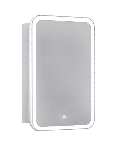 Зеркальный шкаф Jorno Modul 50 Mol.03.50/P/W/JR с подсветкой Белый