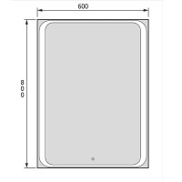 Зеркальный шкаф Jorno Modul 60 Mol.03.60/P/W/JR с подсветкой Белый