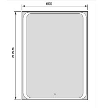Зеркальный шкаф Jorno Modul 60 Mol.03.60/P/W/JR с подсветкой Белый